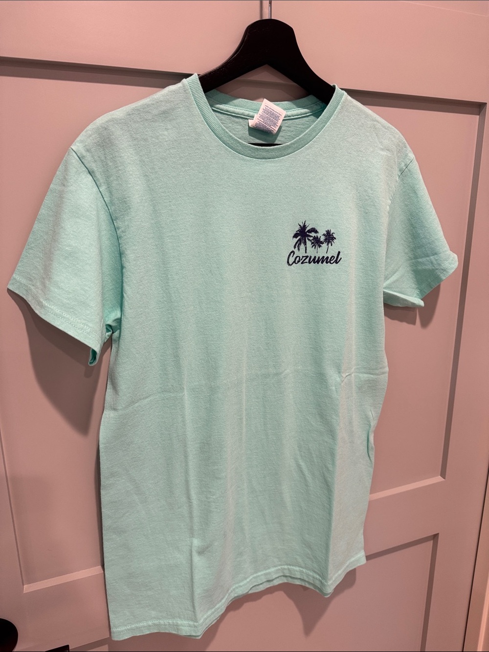 Cozumel Short-Sleeve Tee with Navy Palm Graphic